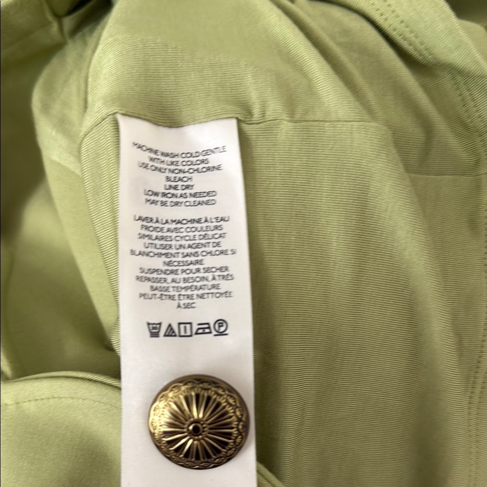Maeve Lime Green Scalloped Mini Dress - Picture 5 of 6